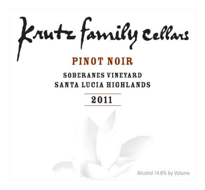 Krutz Family Cellars Soberanes Vineyard Pinot Noir 2011 Front Label