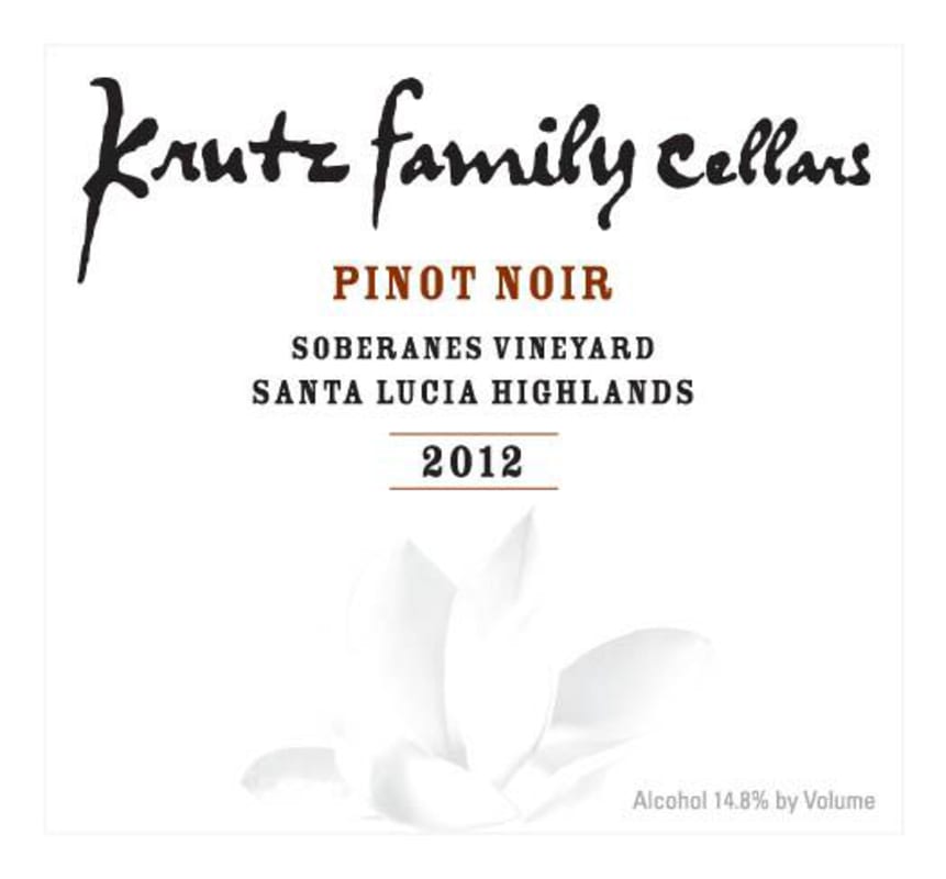 Krutz Family Cellars Soberanes Vineyard Pinot Noir 2012 Front Label