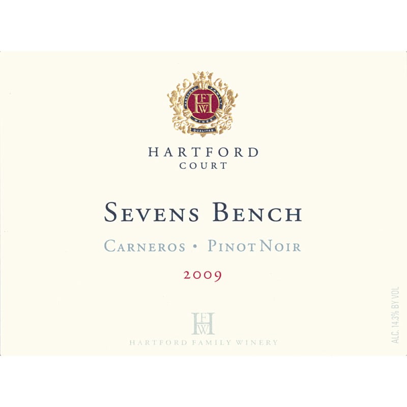 Hartford Court Sevens Bench Vineyard Pinot Noir 2009 Front Label