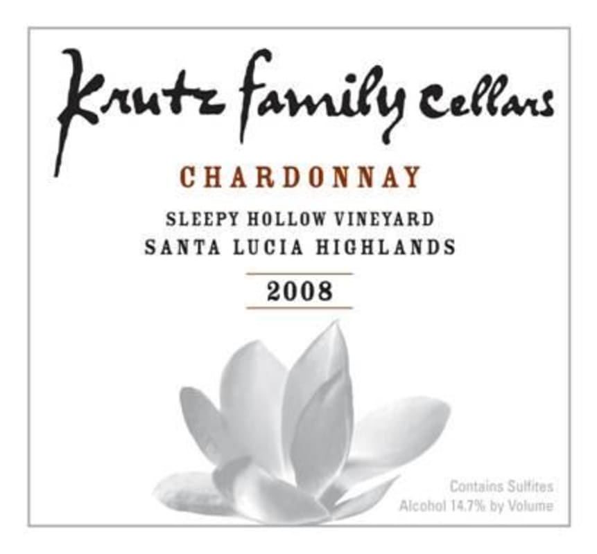 Krutz Family Cellars Sleepy Hollow Vineyard Chardonnay 2008 Front Label