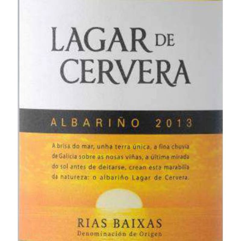 Lagar de Fornelos Lagar de Cervera Albarino 2013 Front Label