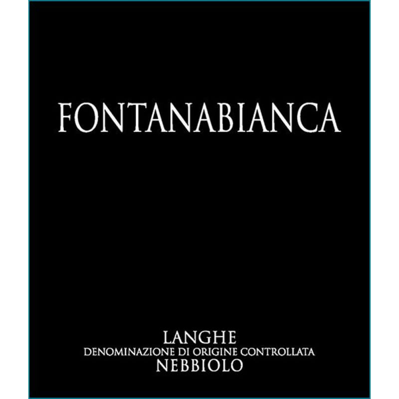 Fontanabianca Langhe Nebbiolo 2012 Front Label