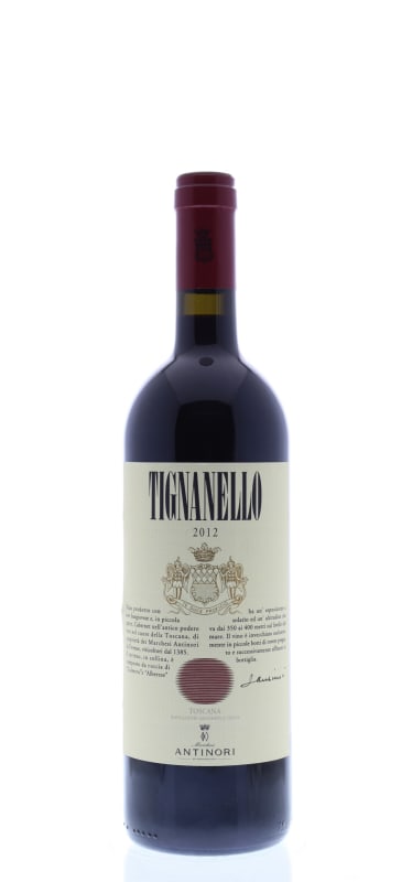 Marchesi Antinori Tignanello 2012 Front Bottle Shot