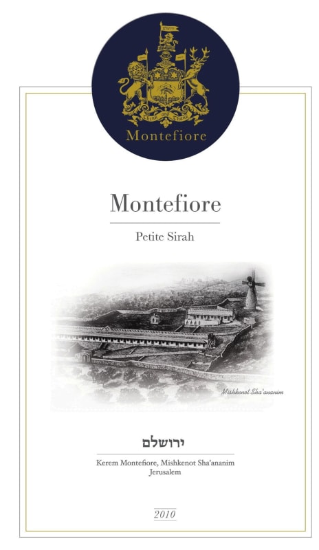 Montefiore Petite Sirah 2010 Front Label