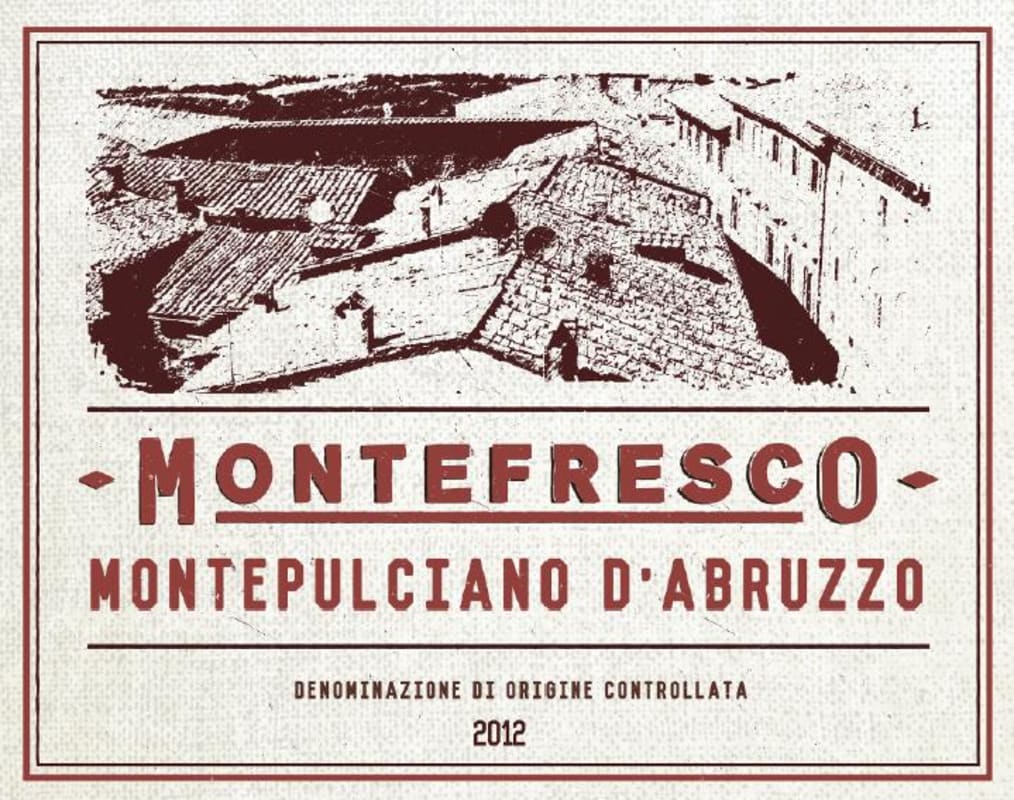 Montefresco Montepulciano d'Abruzzo 2012 Front Label
