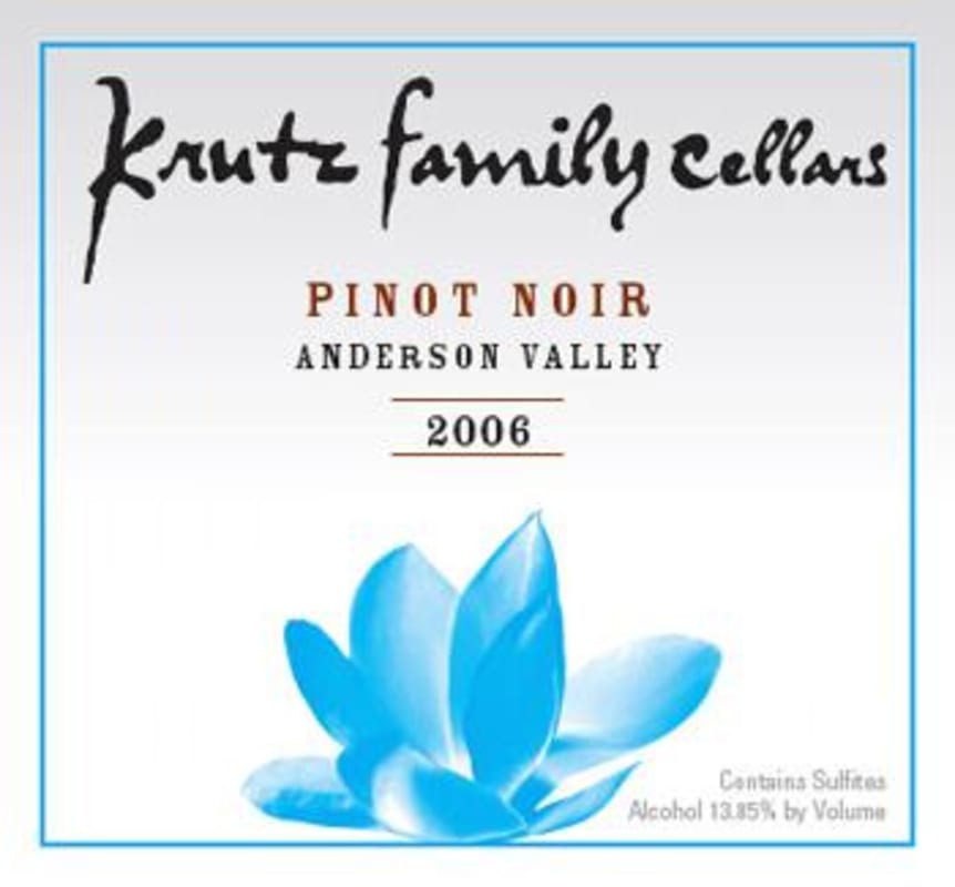 Krutz Family Cellars Pinot Noir 2006 Front Label