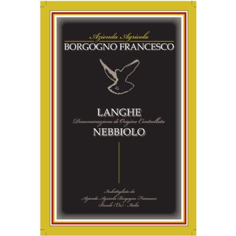 Francesco Borgogno Langhe Nebbiolo 2013 Front Label