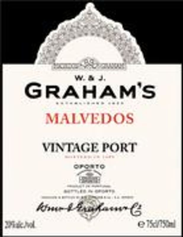 Graham's Quinta Dos Malvedos Vintage Port (375ML half-bottle) 1995 Front Label