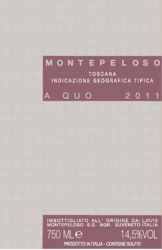 Montepeloso A Quo Toscana Rosso 2011 Front Label