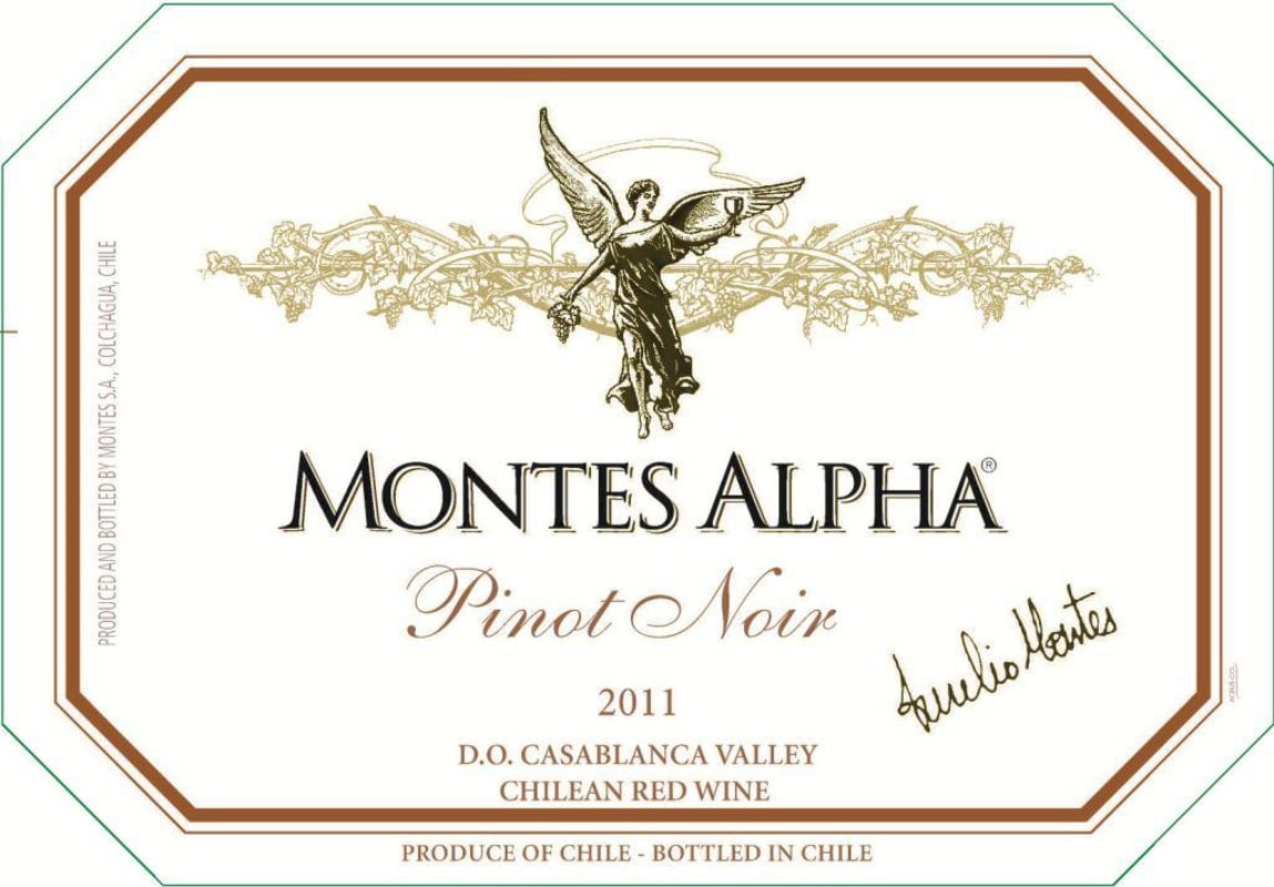 Montes Alpha Pinot Noir 2011 Front Label