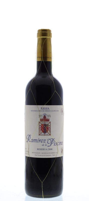 Bodegas Ramirez de la Piscina Reserva 2008 Front Bottle Shot