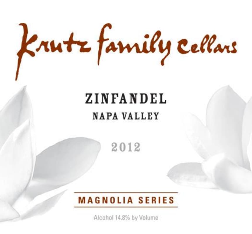 Krutz Family Cellars Magnolia Series Zinfandel 2012 Front Label