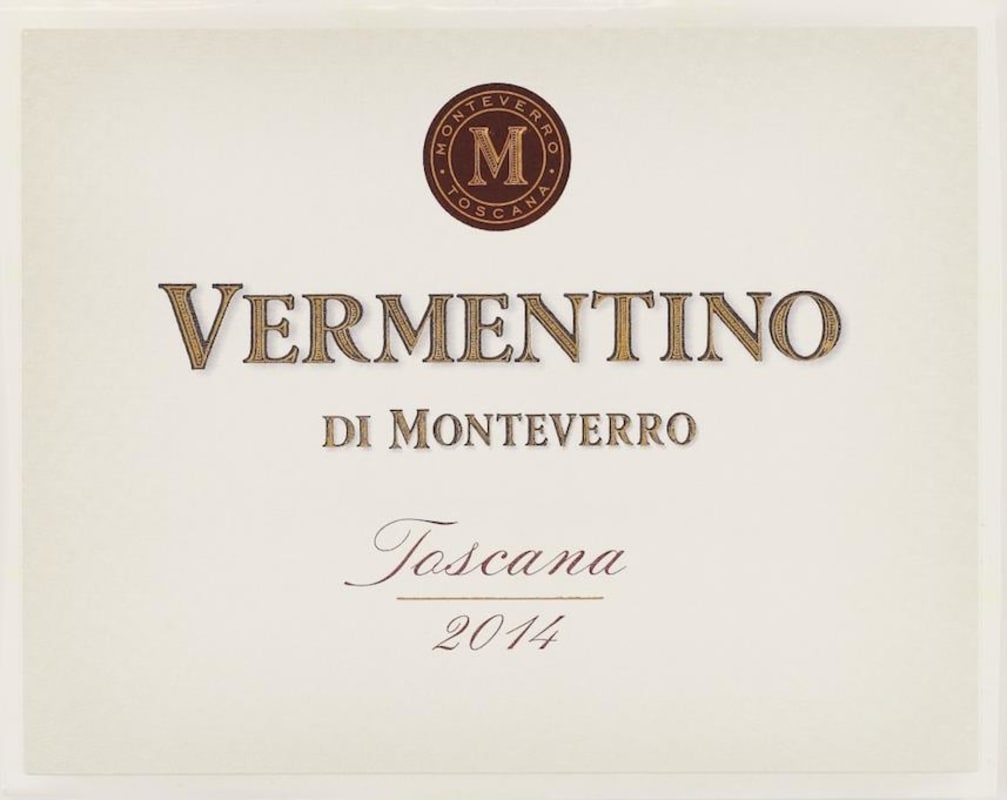 Monteverro Toscana Vermentino 2014 Front Label