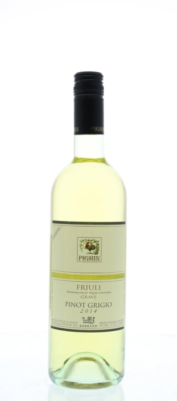 Pighin Pinot Grigio 2014 Front Bottle Shot