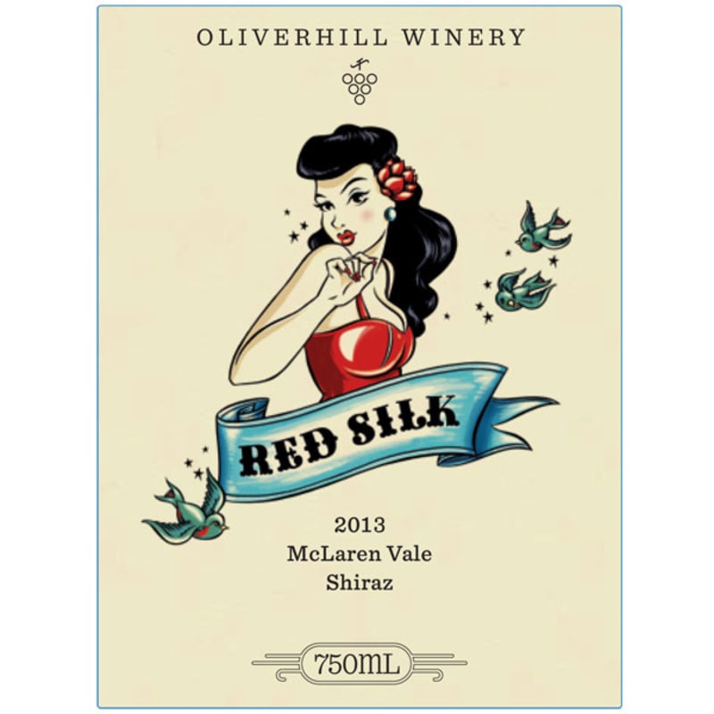 Oliverhill Red Silk Shiraz 2013 Front Label