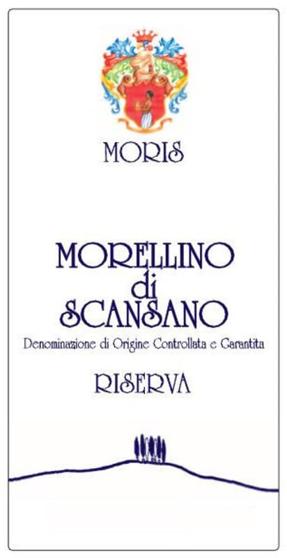Morisfarms Morellino di Scansano Riserva 2013 Front Label