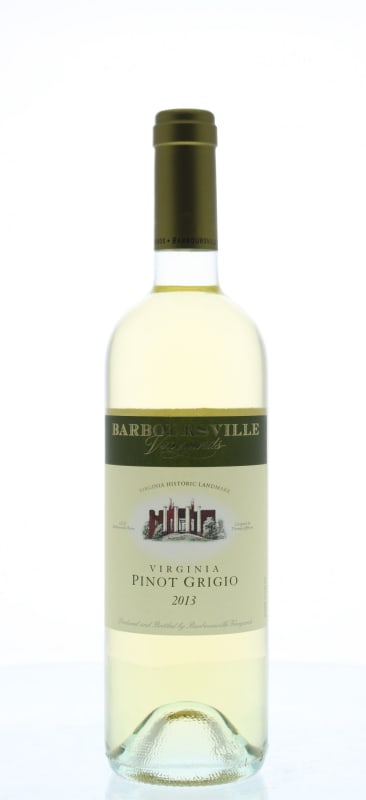 Barboursville Pinot Grigio 2013 Front Bottle Shot