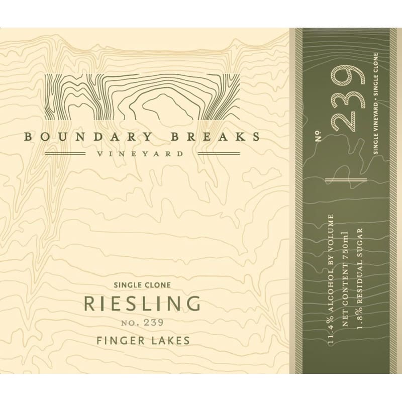 Boundary Breaks No. 239 Dry Riesling 2013 Front Label