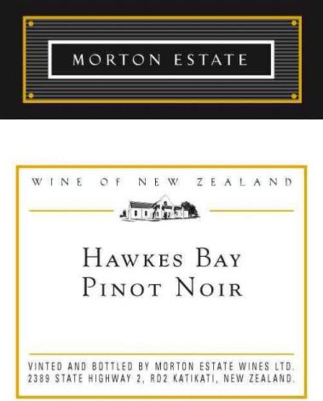 Morton Estate White Label Pinot Noir 2013 Front Label
