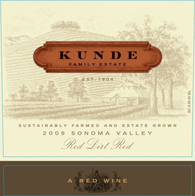 Kunde Red Dirt Red 2009 Front Label