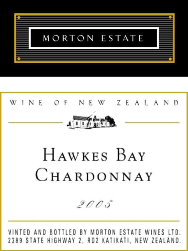 Morton Estate Blanc de Blanc 2005 Front Label