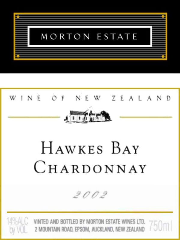 Morton Estate Blanc de Blanc 2002 Front Label
