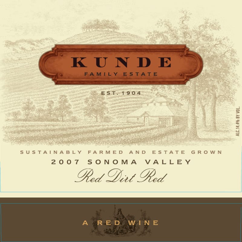 Kunde Red Dirt Red 2007 Front Label