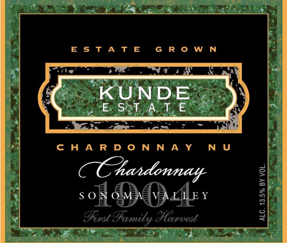 Kunde Estate Grown Chardonnay Nu 2007 Front Label