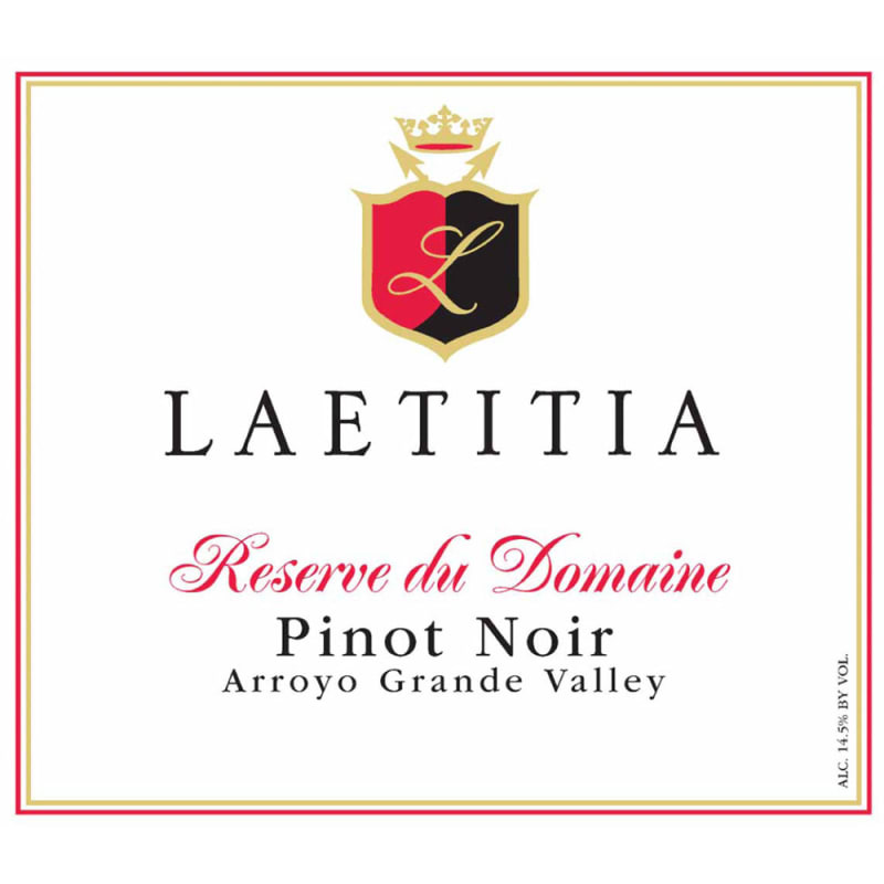 Laetitia Reserve du Domaine Pinot Noir 2012 Front Label
