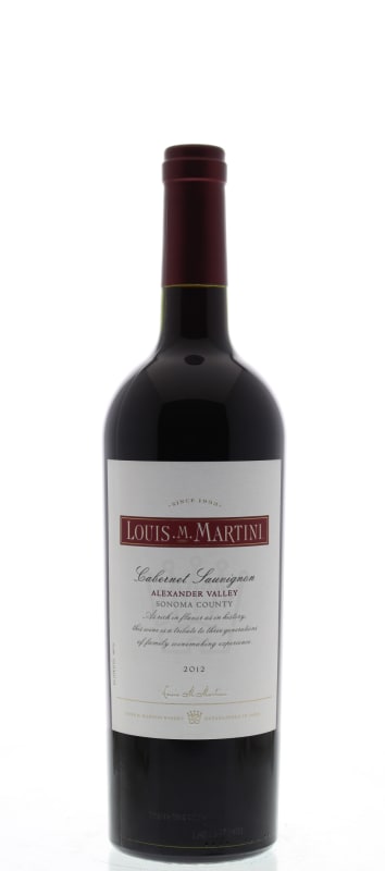 Louis Martini Alexander Valley Cabernet Sauvignon 2012 Front Bottle Shot
