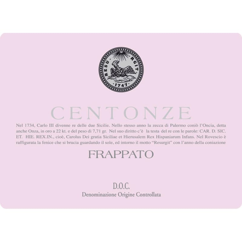 Centonze Frappato 2013 Front Label