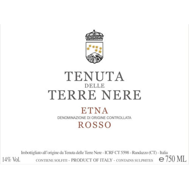 Tenuta delle Terre Nere Etna Rosso 2013 Front Label