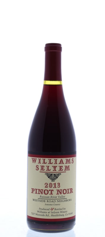 Williams Selyem Westside Road Neighbors Pinot Noir 2013 Front Bottle Shot