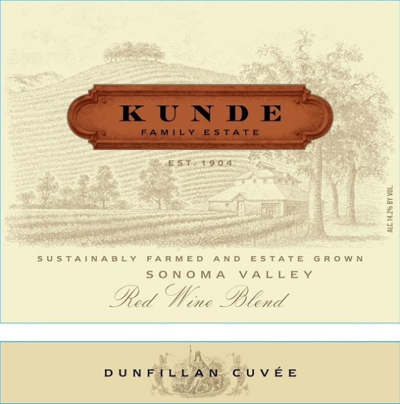 Kunde Dunfillan Cuvee 2010 Front Label