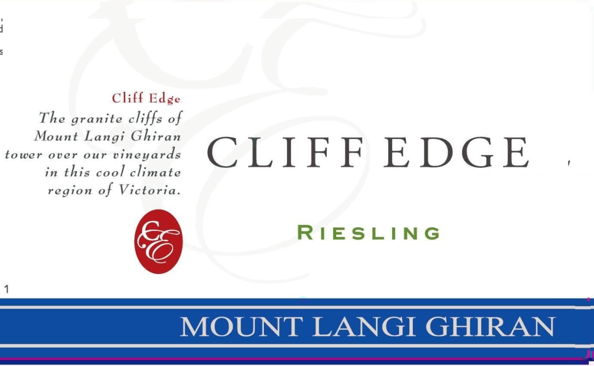 Mount Langi Ghiran Cliff Edge Riesling 2010 Front Label