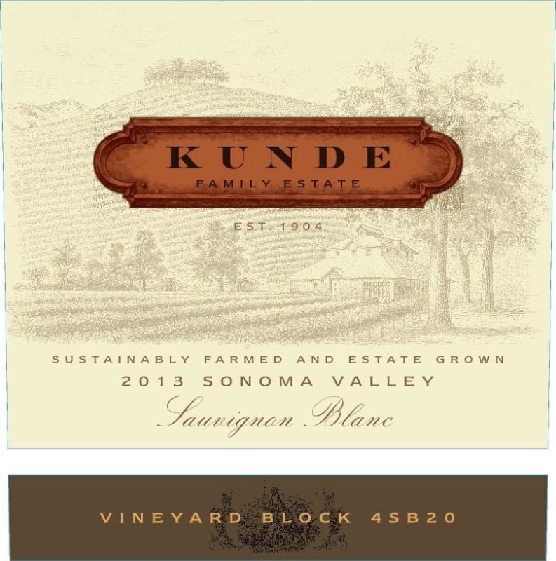 Kunde Block 4SB20 Sauvignon Blanc 2013 Front Label