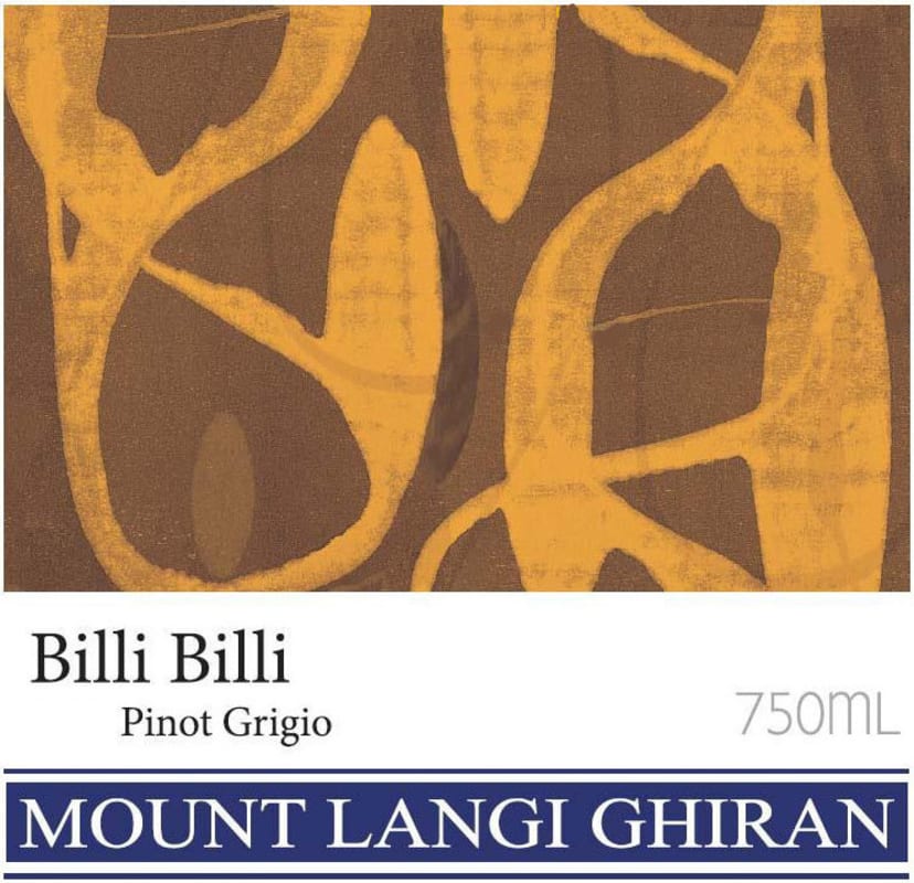 Mount Langi Ghiran Billi Billi Pinot Grigio 2015 Front Label
