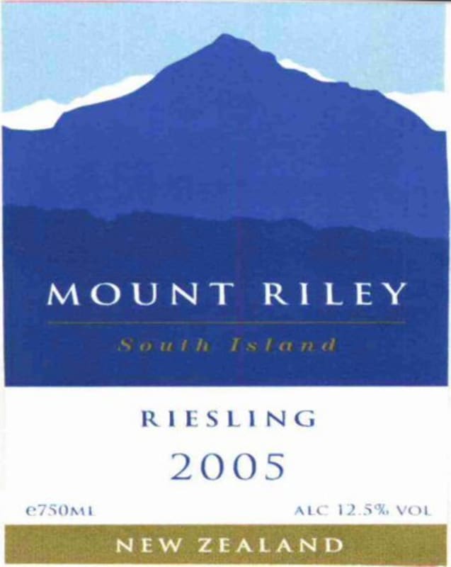 Mount Riley Mount Riley Riesling 2005 Front Label