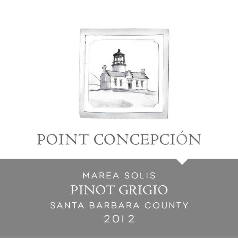 Point Concepcion Marea Solis Pinot Grigio 2012 Front Label