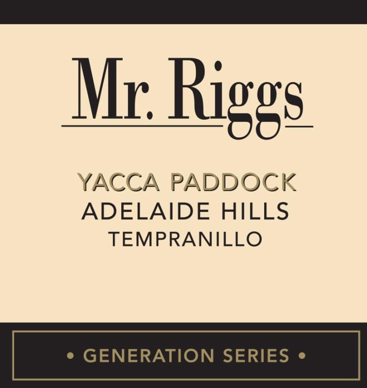 Mr. Riggs Yacca Paddock Tempranillo 2014 Front Label