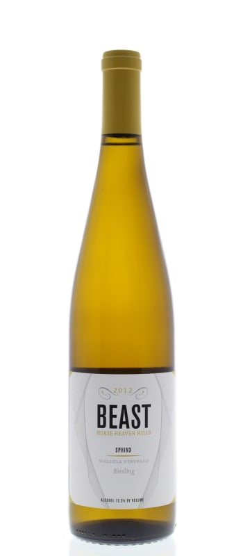 Beast Wallula Vineyard Sphinx Riesling 2012 Front Bottle Shot