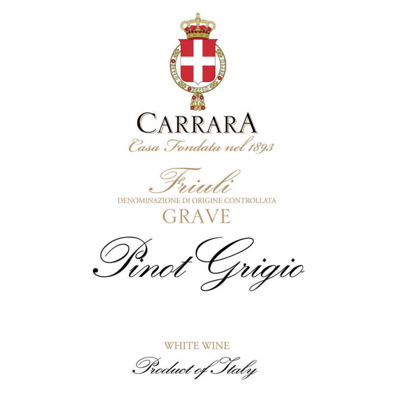Carrara Pinot Grigio 2014 Front Label
