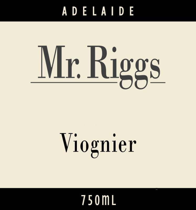 Mr. Riggs Viognier 2009 Front Label