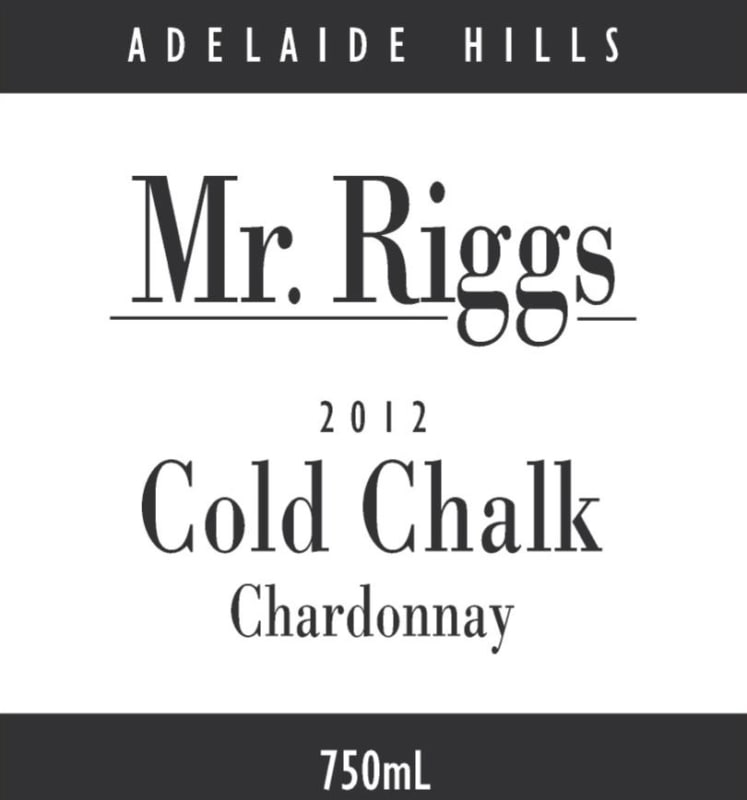 Mr. Riggs Cold Chalk Chardonnay 2012 Front Label