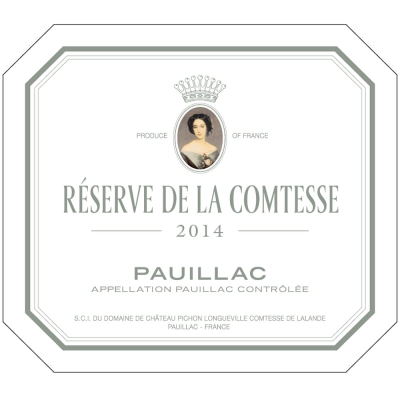 Chateau Pichon Longueville Comtesse de Lalande Reserve de la Comtesse 2014 Front Label