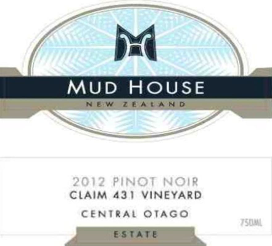 Mud House Claim 431 Vineyard Pinot Noir 2012 Front Label