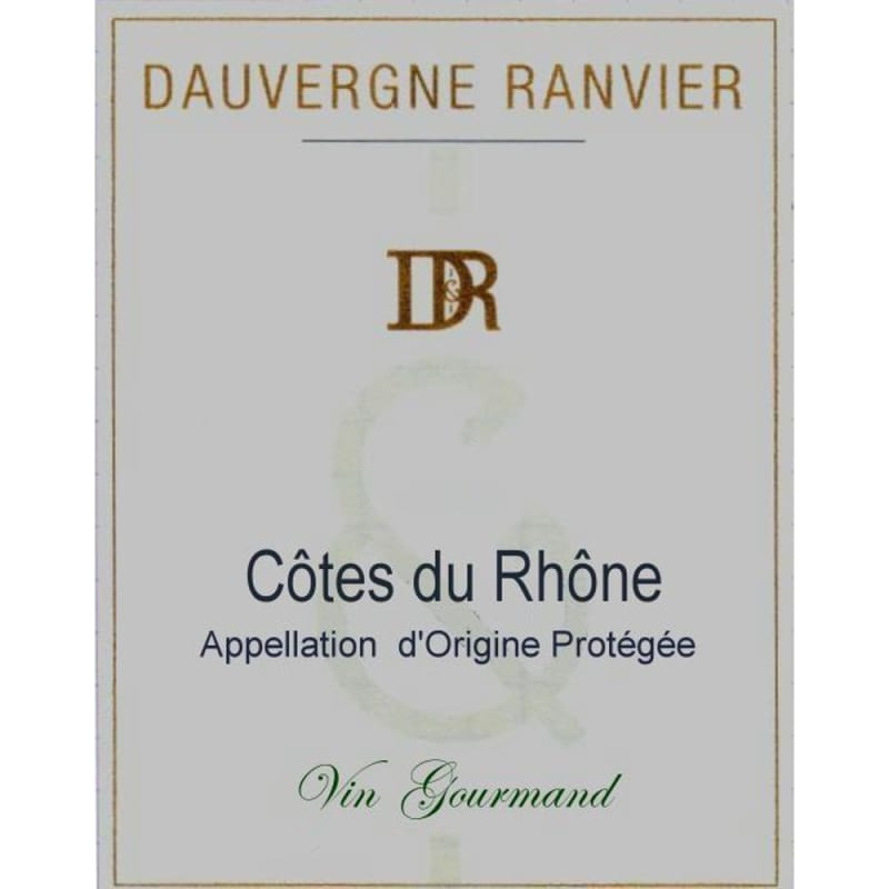 Dauvergne Ranvier Cotes du Rhone Vin Gourmand Blanc 2012 Front Label
