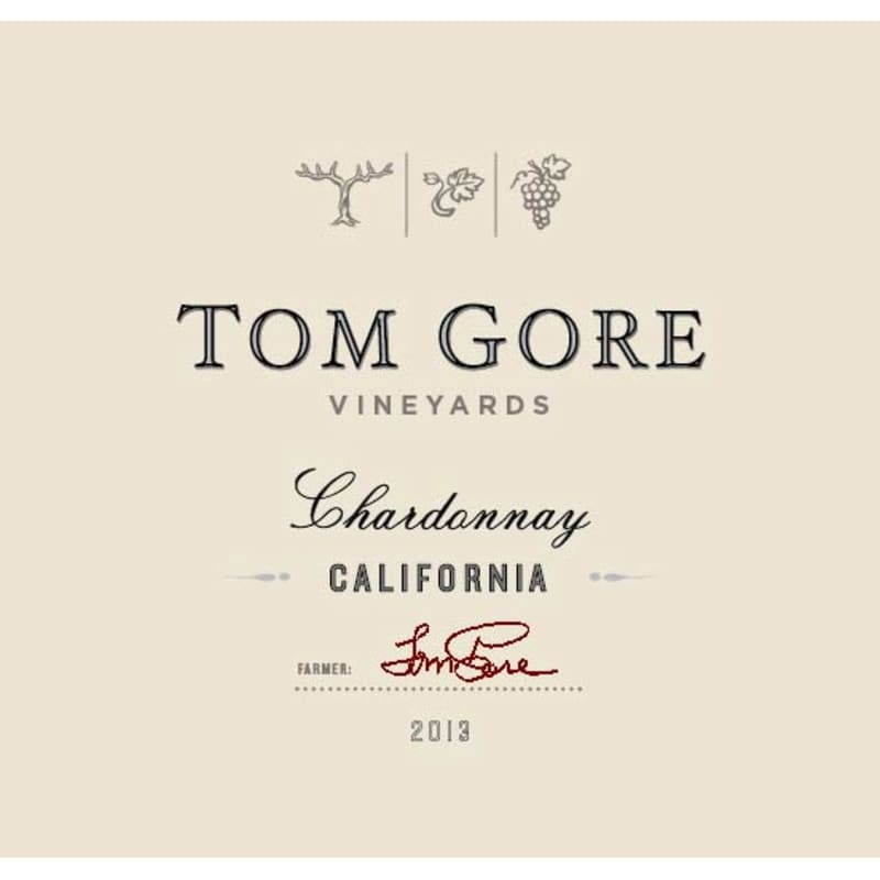 Tom Gore Chardonnay 2013 Front Label