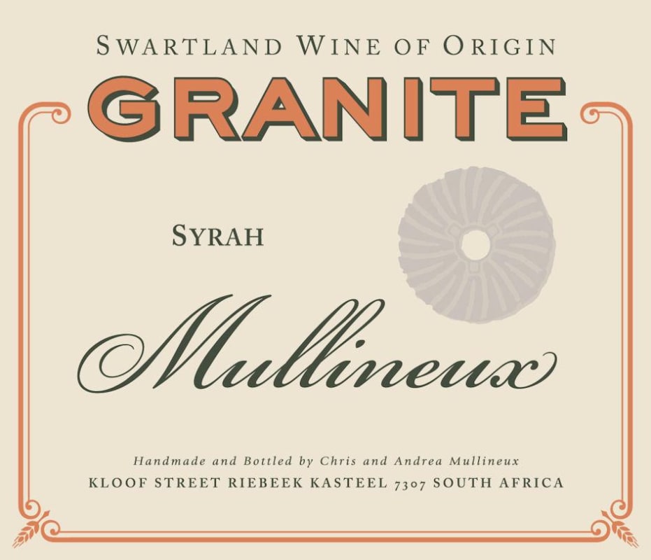 Mullineux Family Wines Granite Syrah 2012 Front Label