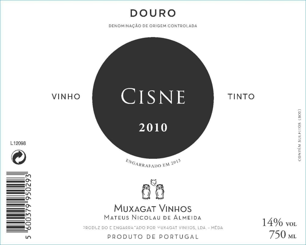 Muxagat Cisne 2010 Front Label